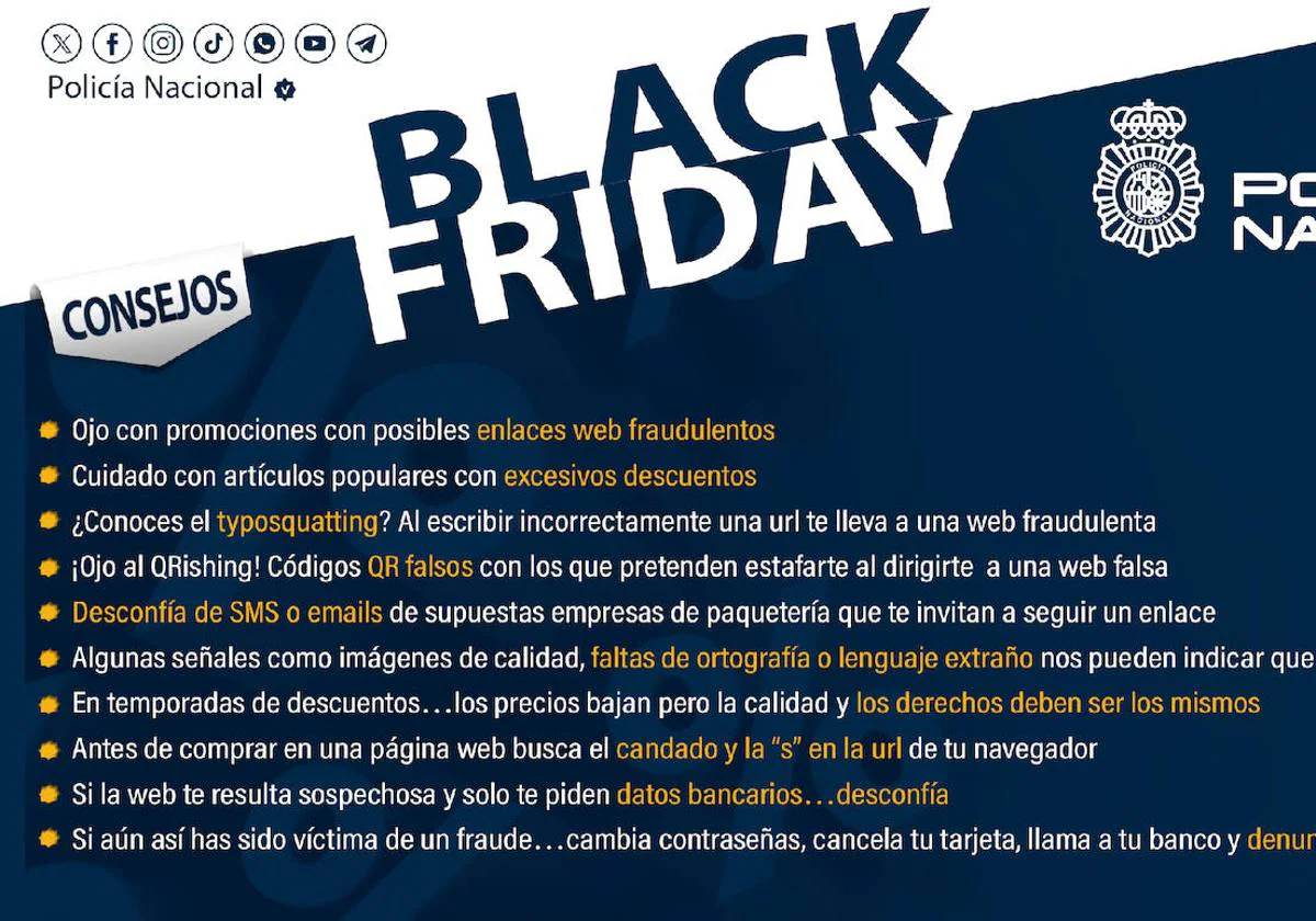 Black Friday: Diez Consejos De La Policía Para Evitar Fraudes Y Estafas ...